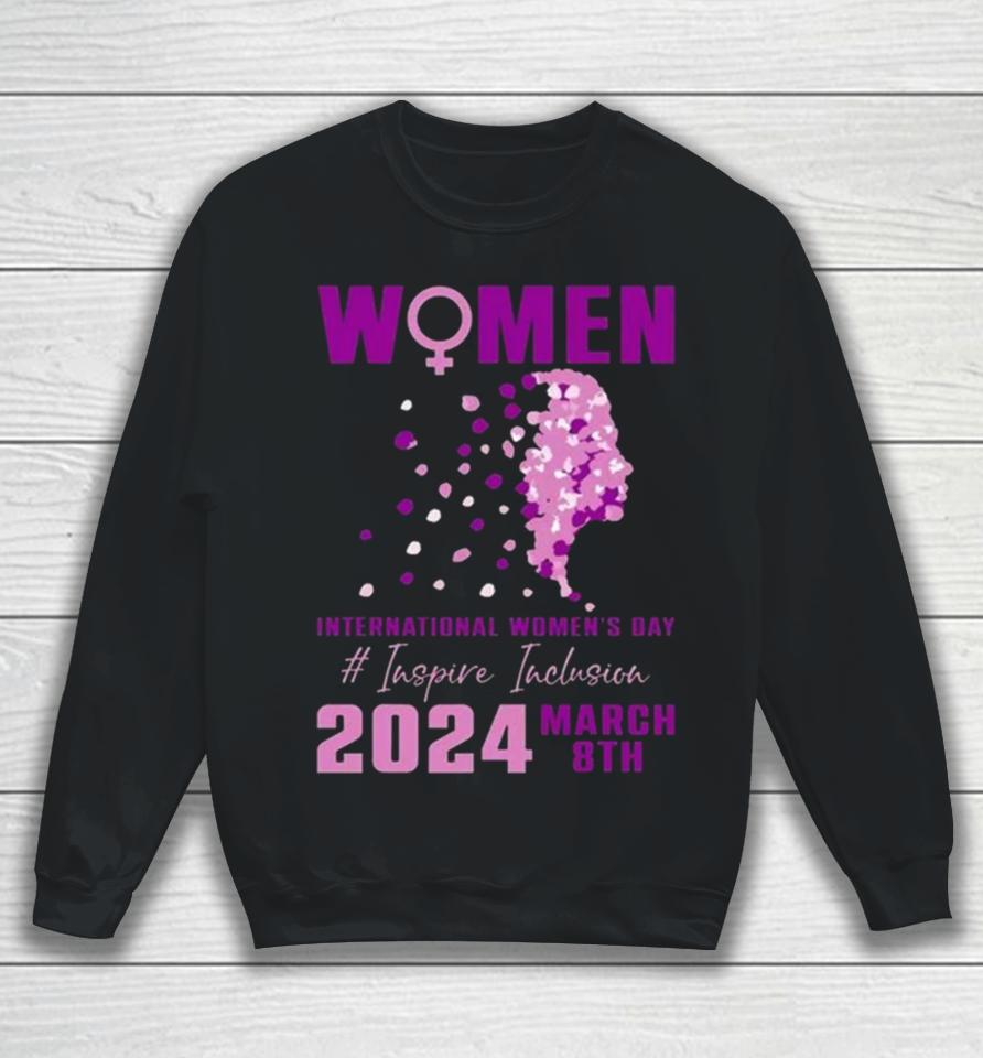 International Women Day 2024 Floral Woman Girl Silhouette Sweatshirt