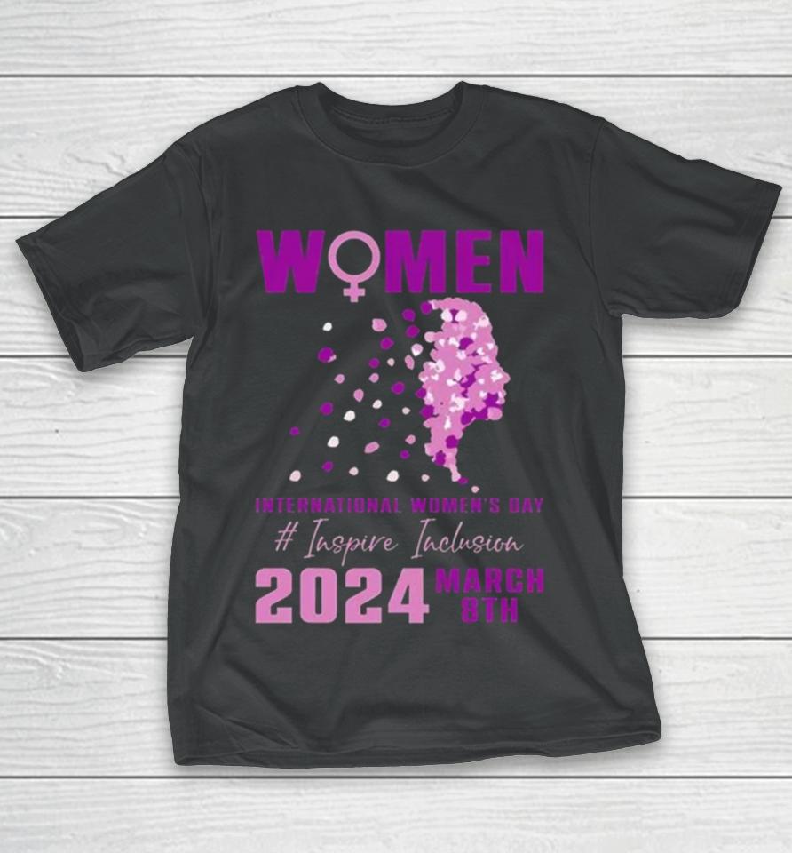 International Women Day 2024 Floral Woman Girl Silhouette T-Shirt