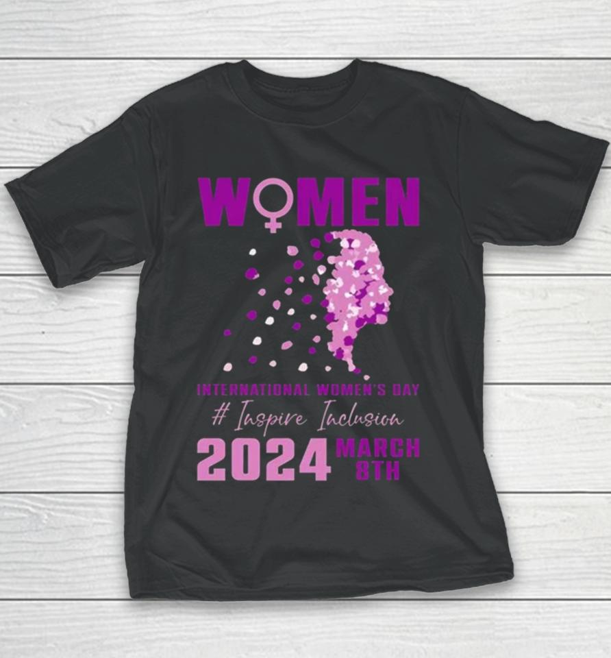 International Women Day 2024 Floral Woman Girl Silhouette Youth T-Shirt