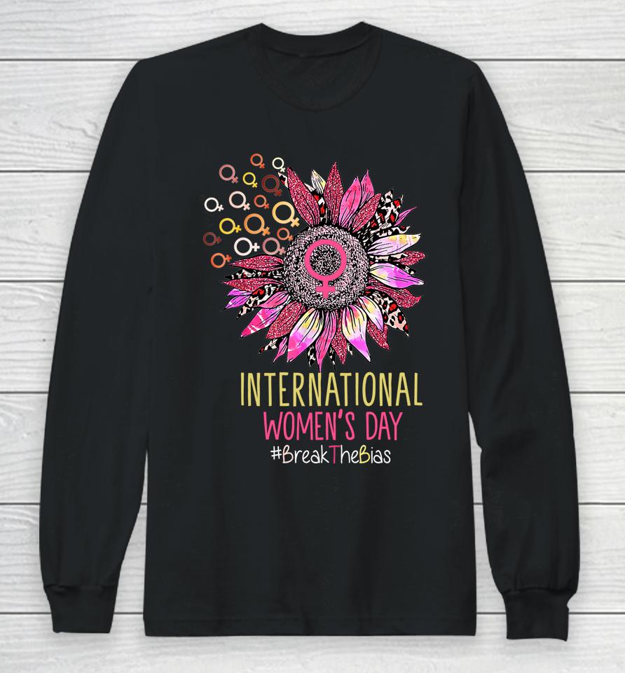 International Womens Day Sun Flower Equality Break The Bias Long Sleeve T-Shirt