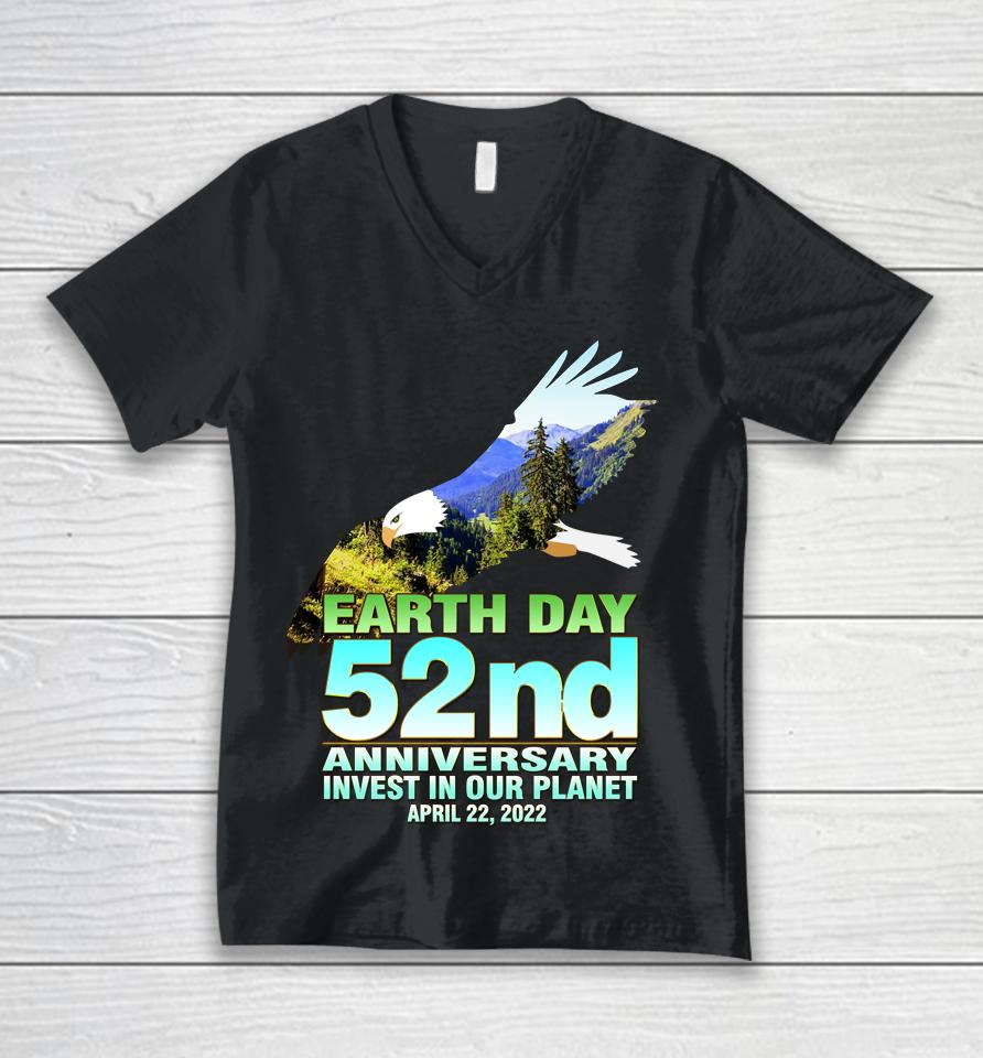 Invest In Our Planet Earth Day 2022 Unisex V-Neck T-Shirt