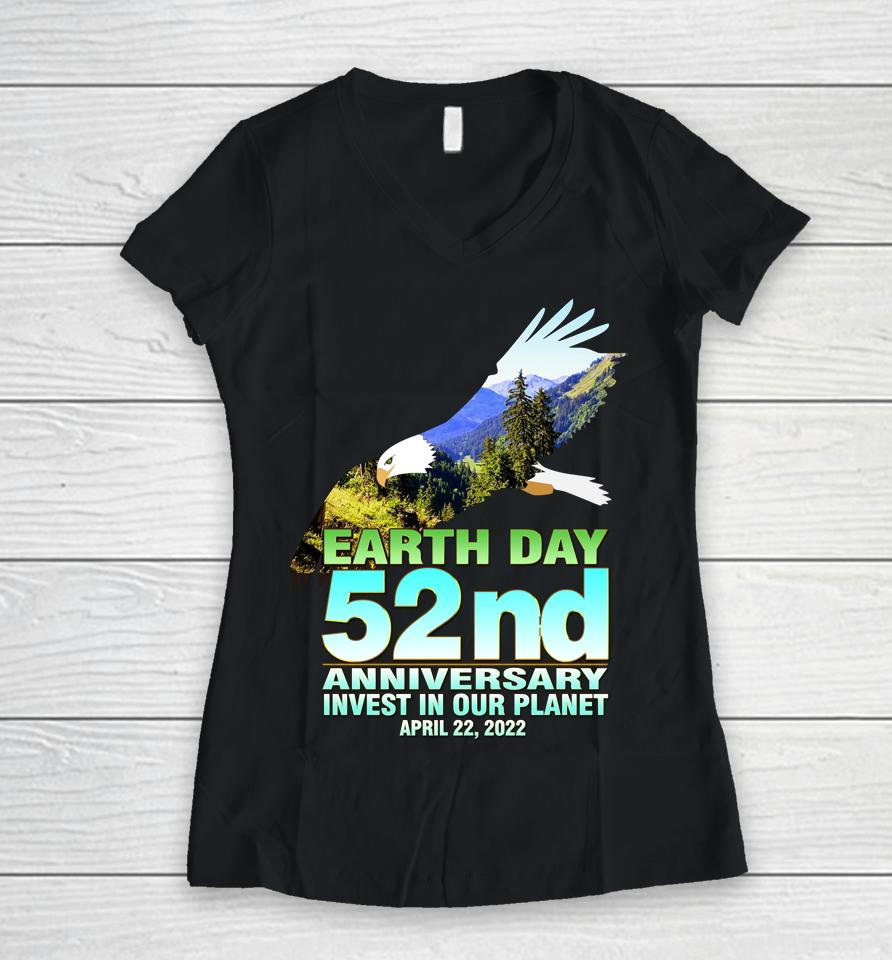 Invest In Our Planet Earth Day 2022 Women V-Neck T-Shirt
