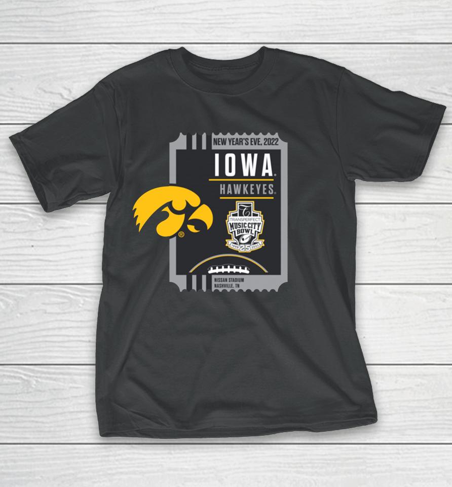 Iowa 2022 Transperfect Music City Bowl T-Shirt