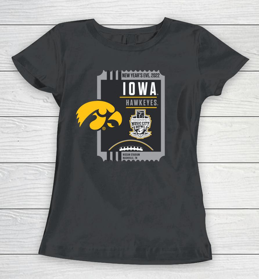 Iowa 2022 Transperfect Music City Bowl Women T-Shirt