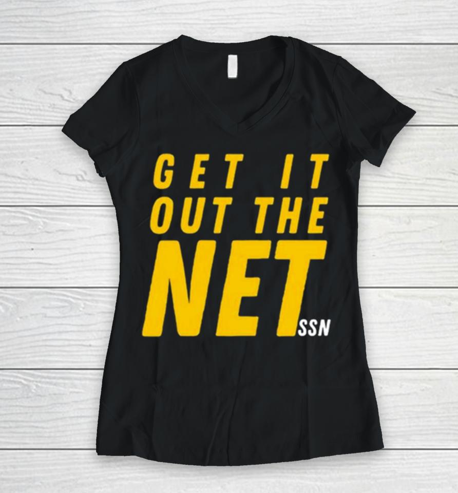 Iowa Apparel Get It Out The Net Ssn Women V-Neck T-Shirt