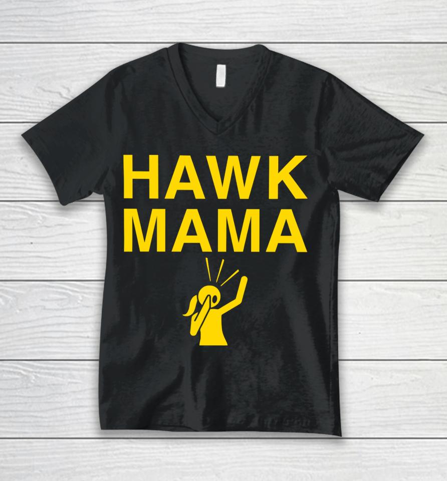 Iowa Hawk Mama Unisex V-Neck T-Shirt