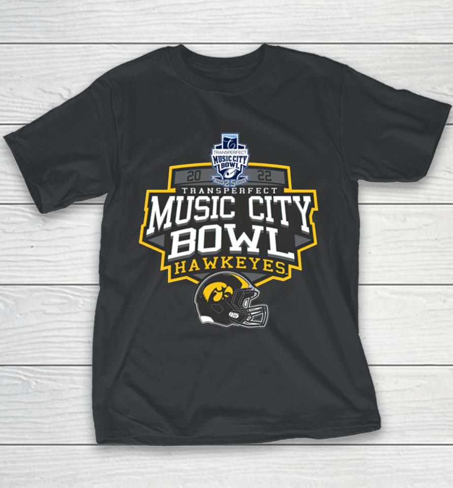Iowa Hawkeyes 2022 Music City Bowl Youth T-Shirt