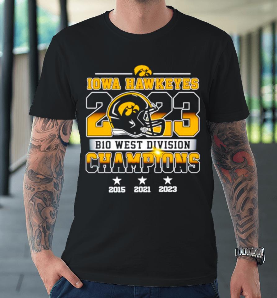 Iowa Hawkeyes 2023 B10 West Division Champions Premium T-Shirt