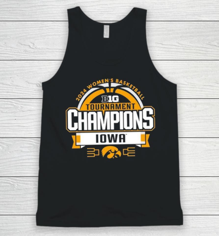 Iowa Hawkeyes 2024 Big Ten Women’s Basketball Conference Tournament Champions Locker Room Unisex Tank Top