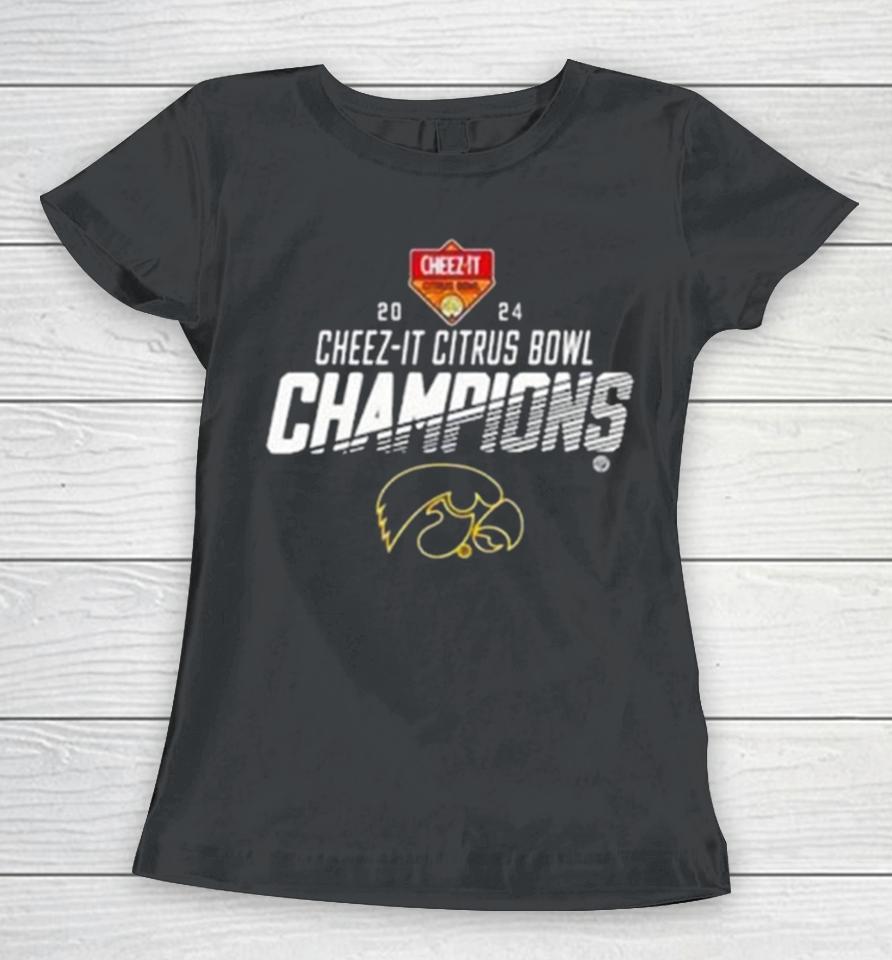 Iowa Hawkeyes 2024 Cheez It Citrus Bowl Champions Women T-Shirt
