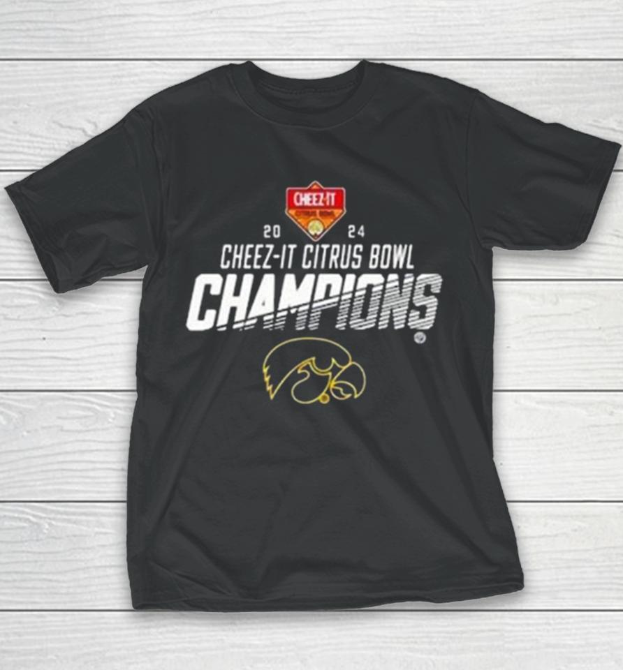 Iowa Hawkeyes 2024 Cheez It Citrus Bowl Champions Youth T-Shirt
