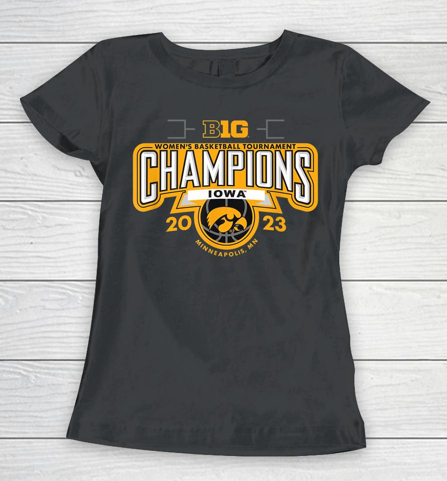Iowa Hawkeyes Big Ten Champs Women's Basketball 2023 Women T-Shirt