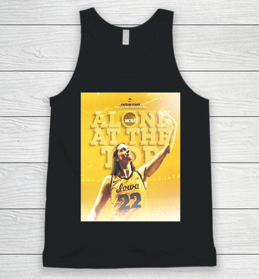 Iowa Hawkeyes Caitlin Clark 22 Alone At The Top All Time Scoring Leader Ncaa Division I Unisex Tank Top