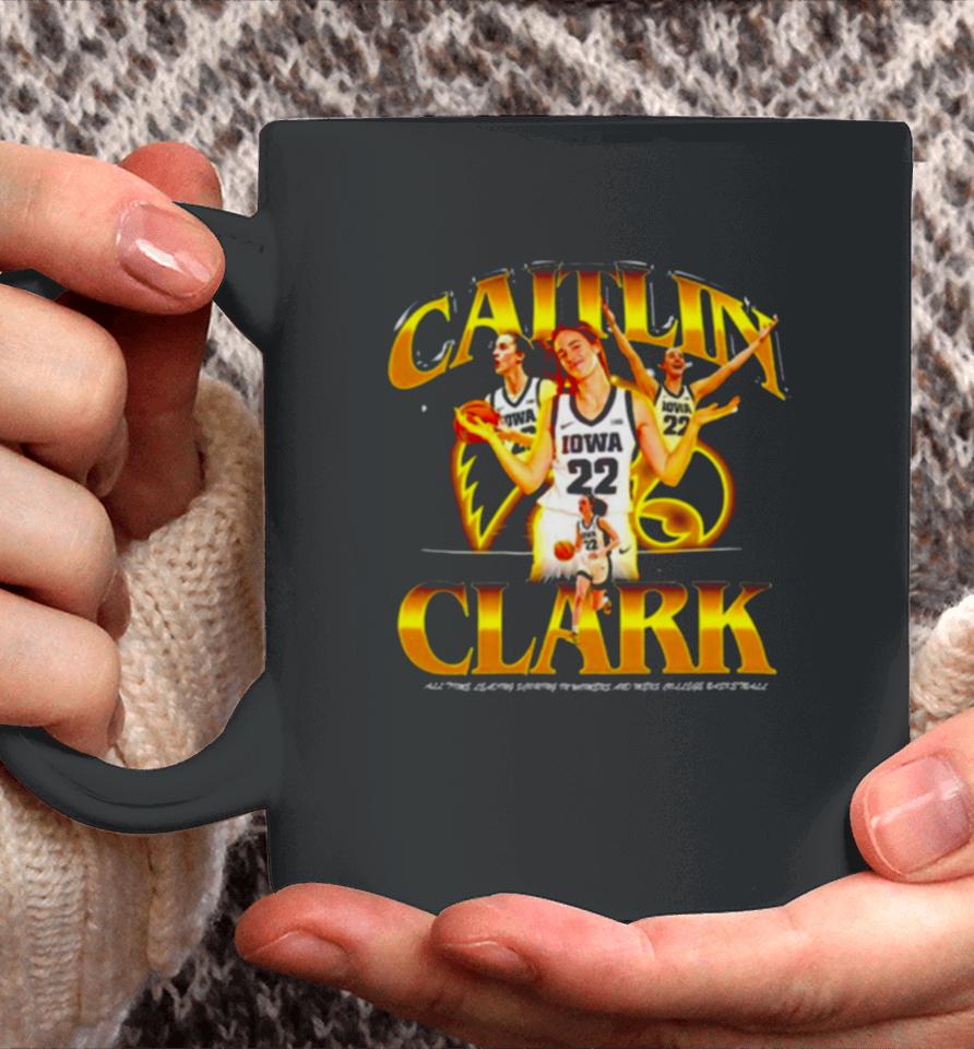 Iowa Hawkeyes Caitlin Clark All Time Leading Scoring In Womens And Mens College Basketball Coffee Mug
