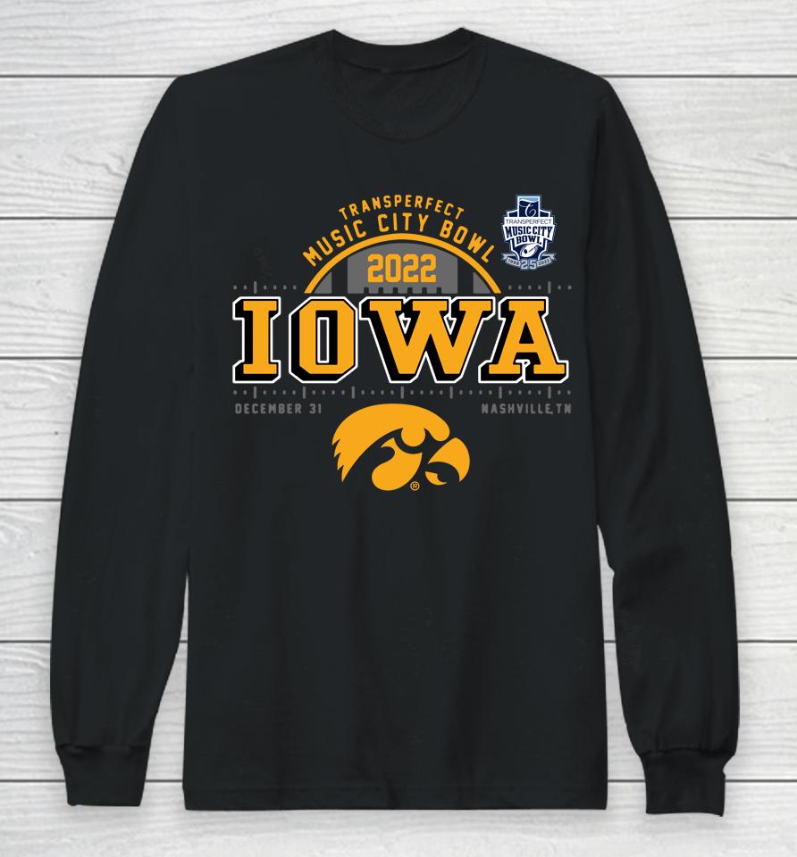 Iowa Hawkeyes College Football 2022 Music City Bowl Long Sleeve T-Shirt
