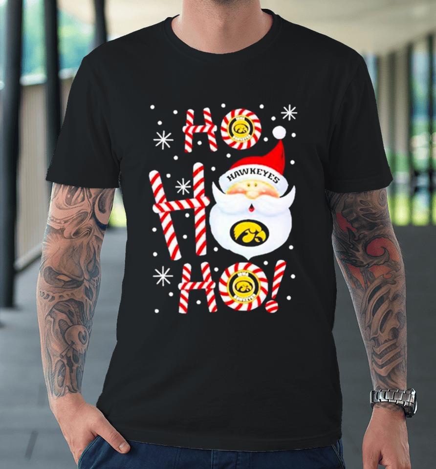 Iowa Hawkeyes Santa Claus Ho Ho Ho Christmas 2023 T Premium T-Shirt