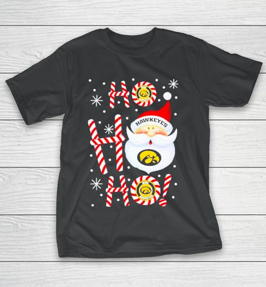 Iowa Hawkeyes Santa Claus Ho Ho Ho Christmas 2023 T T-Shirt