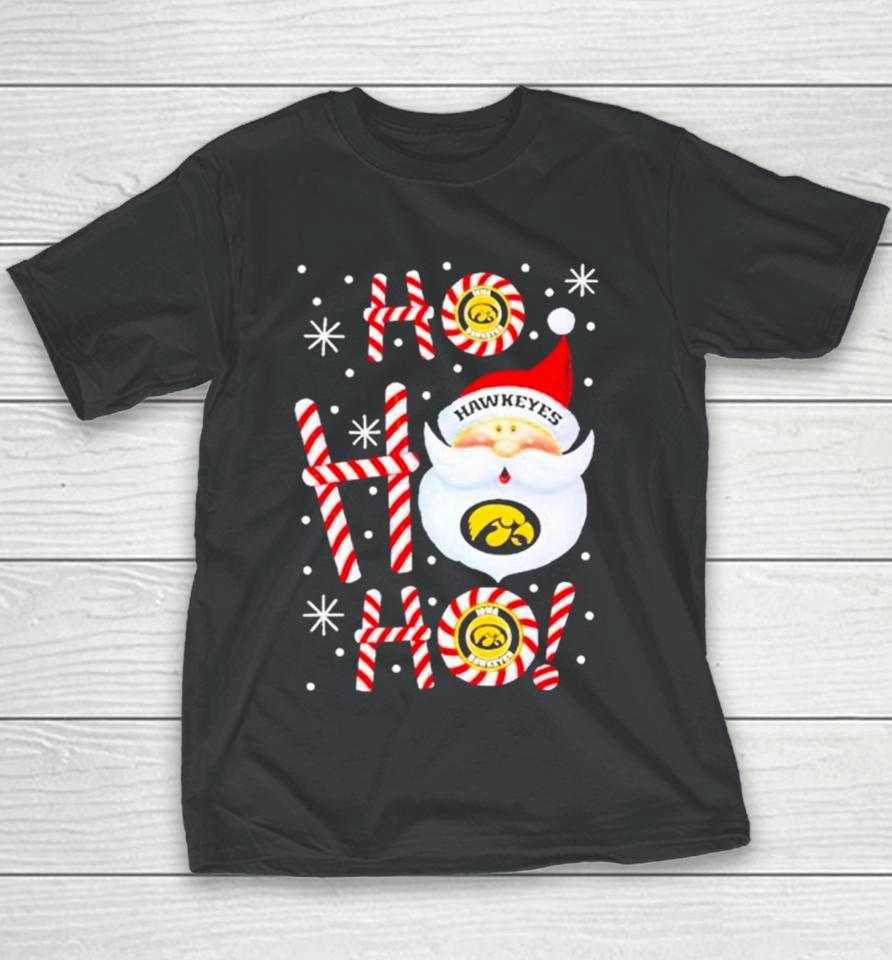 Iowa Hawkeyes Santa Claus Ho Ho Ho Christmas 2023 T Youth T-Shirt