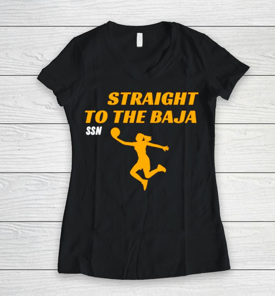Iowa Hawkeyes Straight To The Baja Ssn Ncaa Women V-Neck T-Shirt