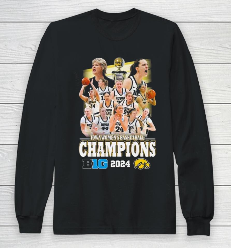 Iowa Hawkeyes Women’s Basketball Big 2024 Champions Long Sleeve T-Shirt