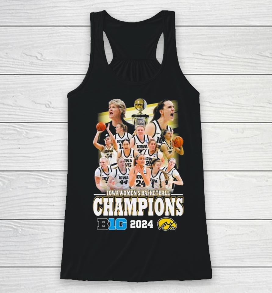 Iowa Hawkeyes Women’s Basketball Big 2024 Champions Racerback Tank