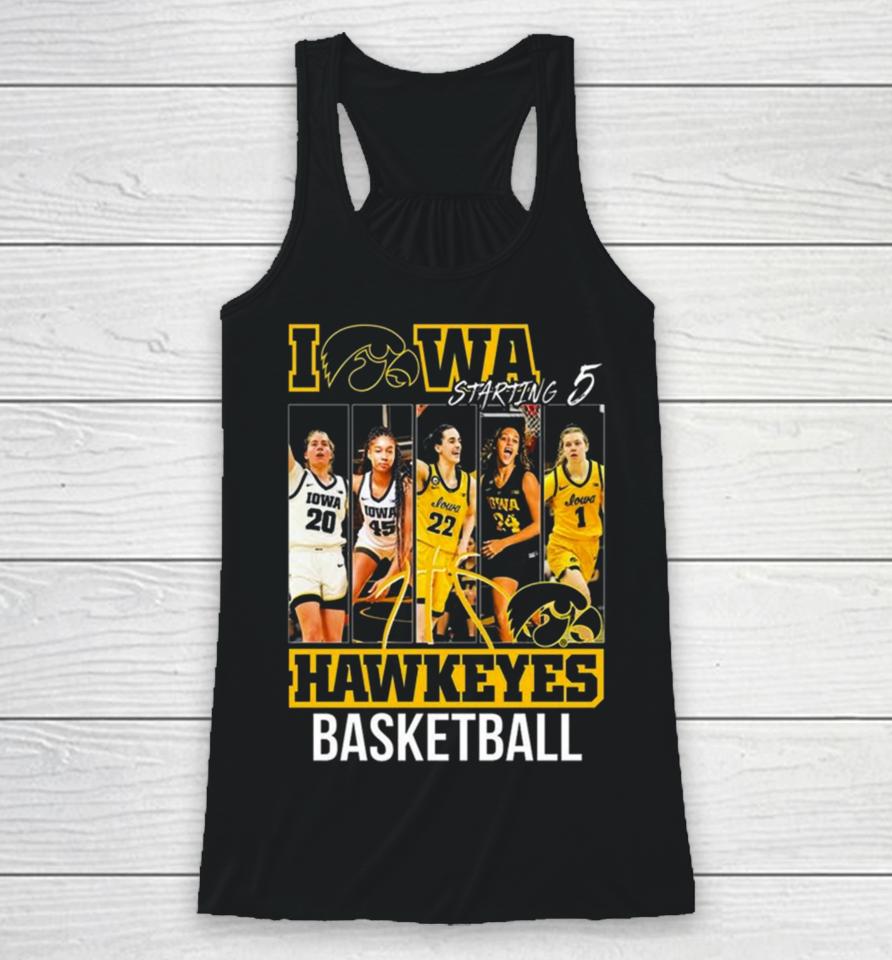 Iowa Hawkeyes Women’s Basketball Starting 5 Racerback Tank