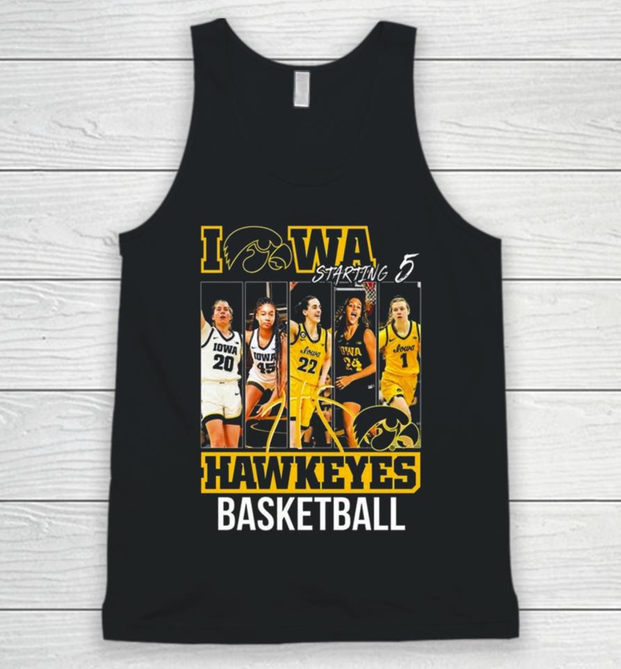 Iowa Hawkeyes Women’s Basketball Starting 5 Unisex Tank Top