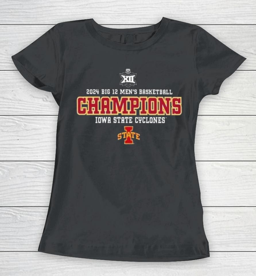 Iowa State Cyclones 2024 Big 12 Men’s Basketball Conference Tournament Champions Bracket Women T-Shirt