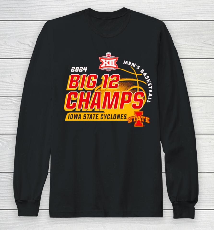 Iowa State Cyclones 2024 Big 12 Men’s Basketball Conference Tournament Champions Locker Room Long Sleeve T-Shirt