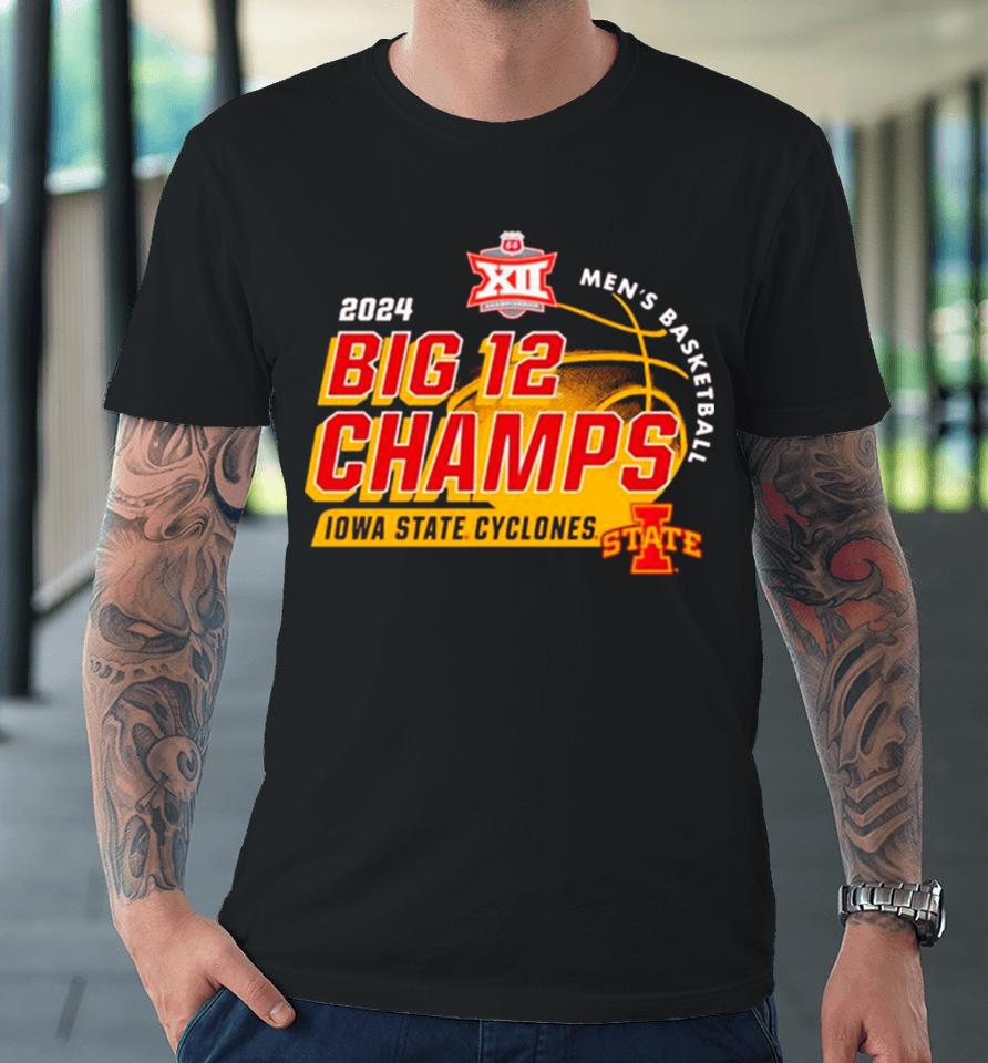 Iowa State Cyclones 2024 Big 12 Men’s Basketball Conference Tournament Champions Locker Room Premium T-Shirt