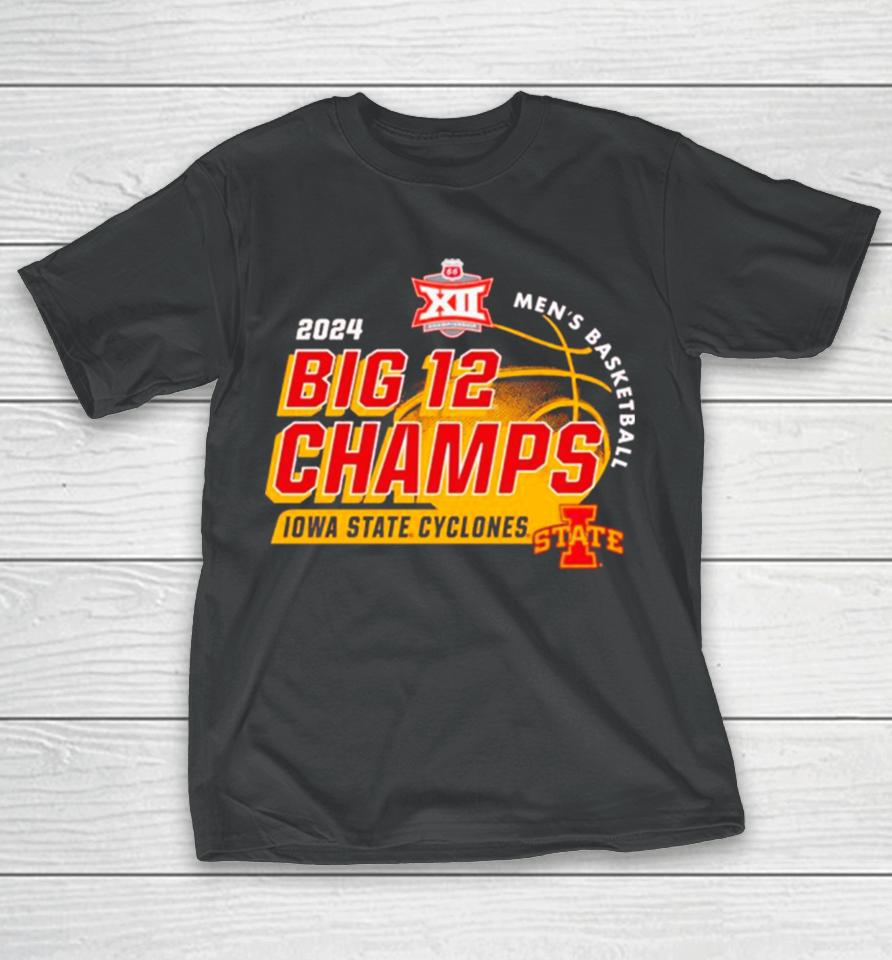 Iowa State Cyclones 2024 Big 12 Men’s Basketball Conference Tournament Champions Locker Room T-Shirt