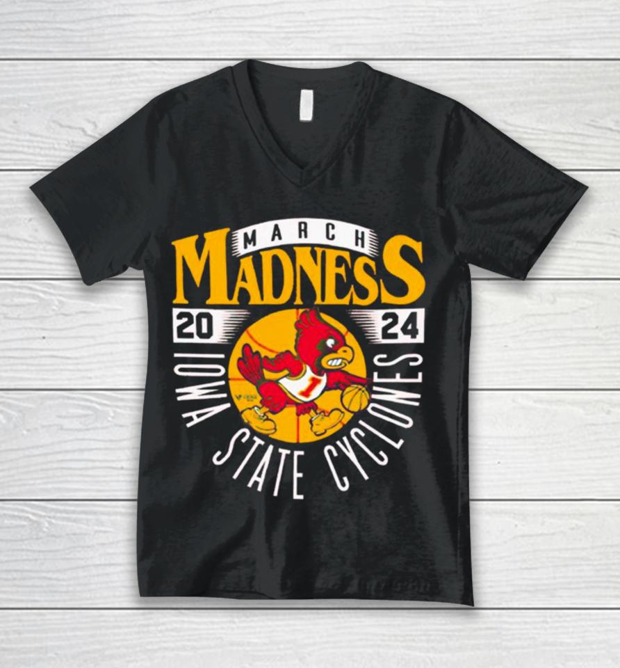 Iowa State Cyclones 2024 March Madness Mascot Unisex V-Neck T-Shirt