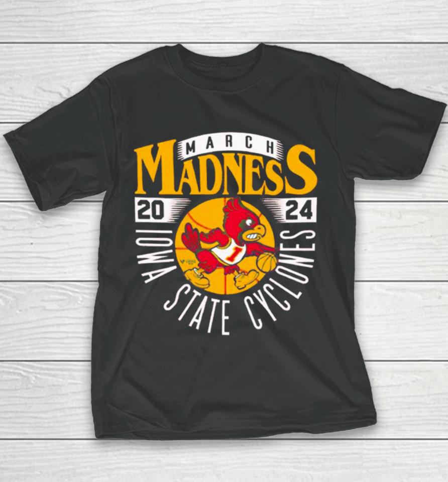 Iowa State Cyclones 2024 March Madness Mascot Youth T-Shirt