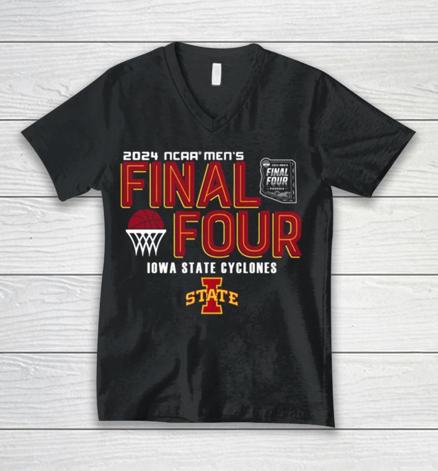 Iowa State Cyclones 2024 Ncaa Men’s Basketball March Madness Final Four Unisex V-Neck T-Shirt