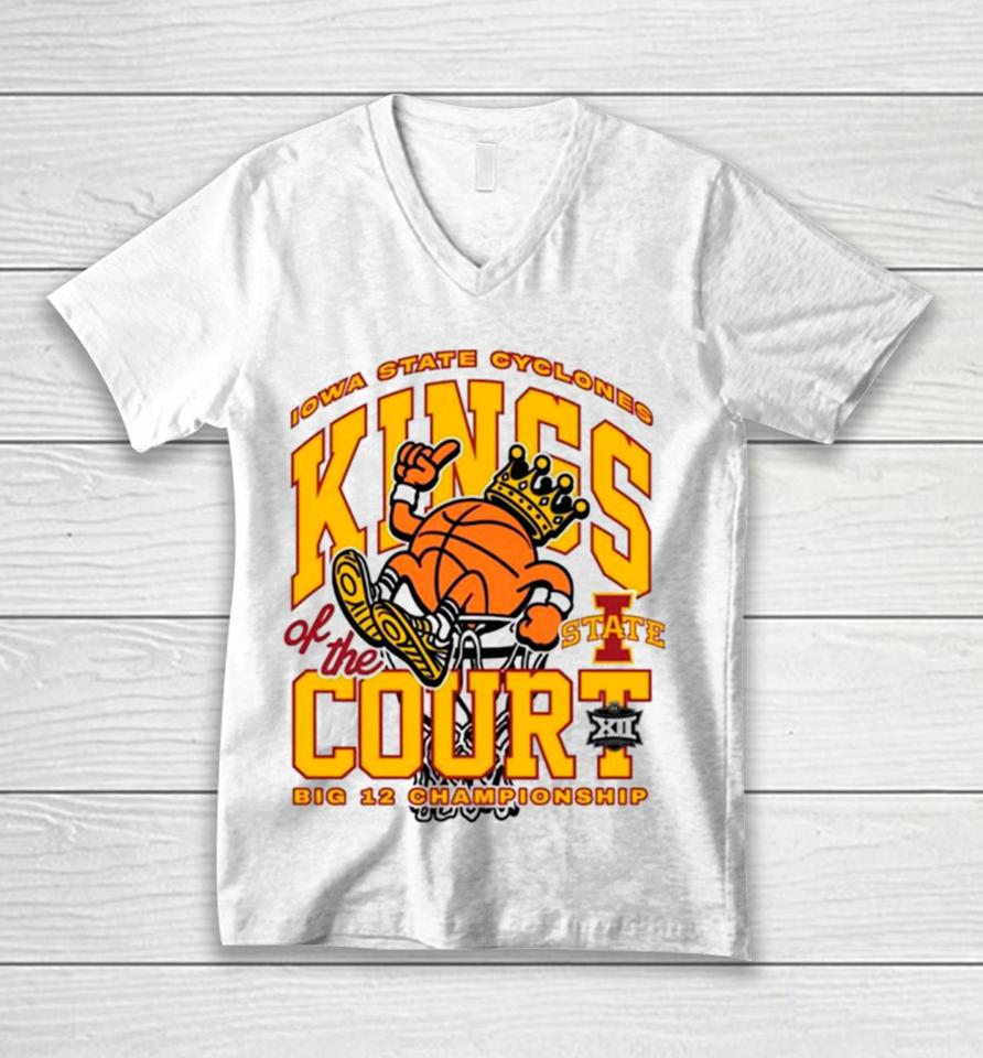 Iowa State Cyclones Kings Of The Court Big 12 Championship Unisex V-Neck T-Shirt