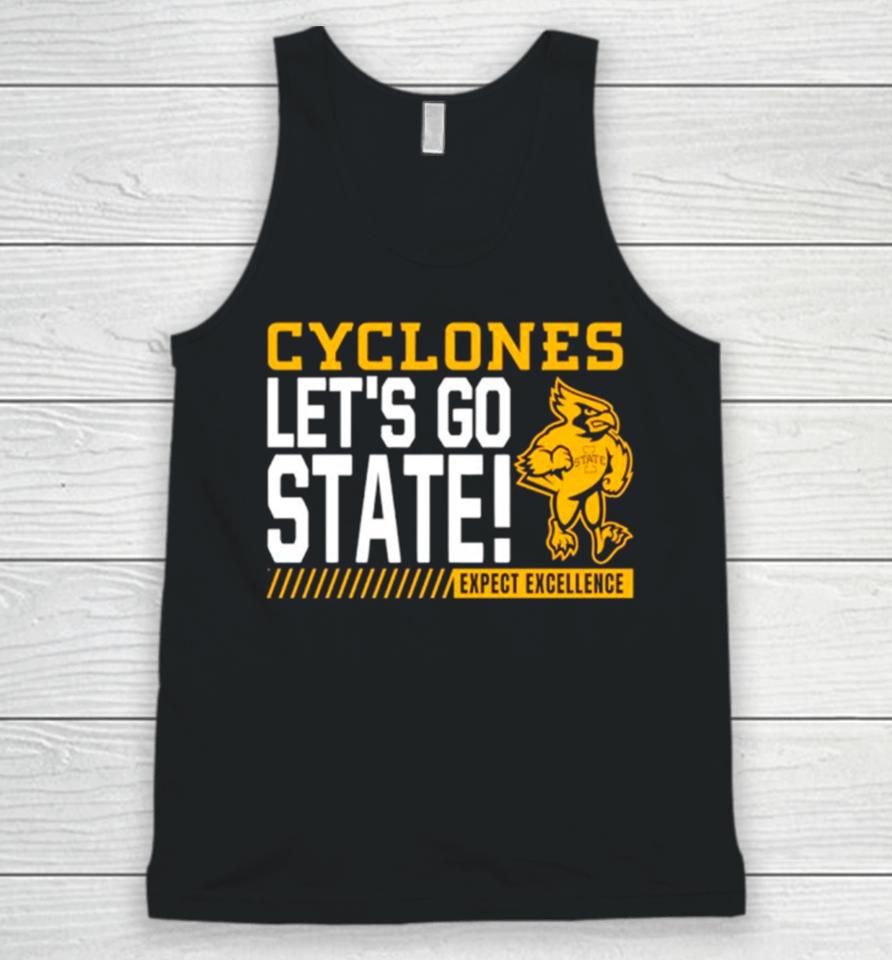Iowa State Cyclones Let’s Go State Expect Excellence Unisex Tank Top