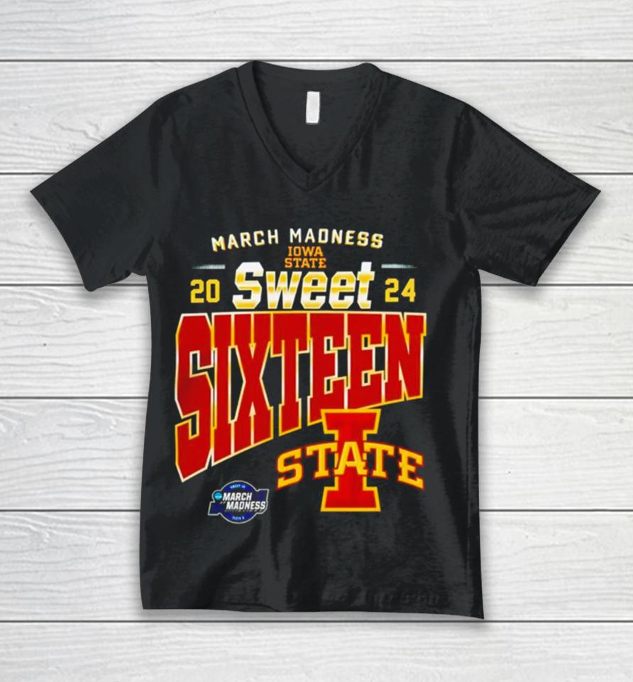 Iowa State Cyclones Sweet Sixteen 2024 Unisex V-Neck T-Shirt