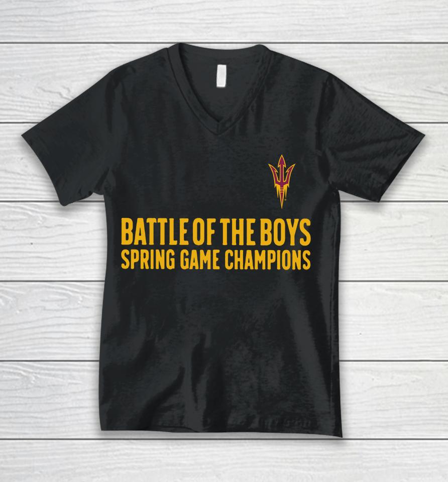 Iowa State Sun Devil Battle Of The Boys Spring Game Champions Unisex V-Neck T-Shirt