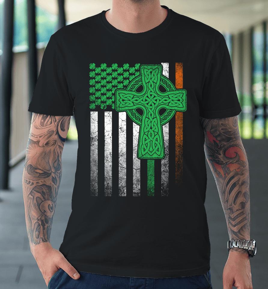 Irish American Flag Ireland Flag St Patrick’s Day Premium T-Shirt