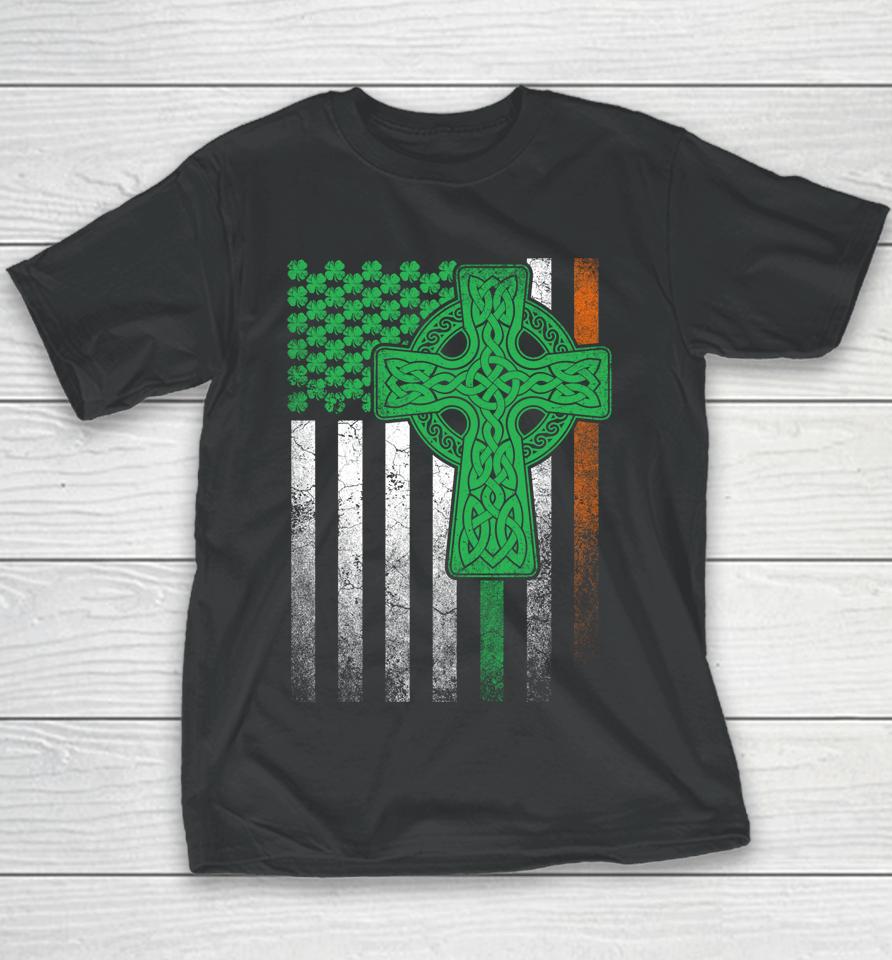 Irish American Flag Ireland Flag St Patrick’s Day Youth T-Shirt