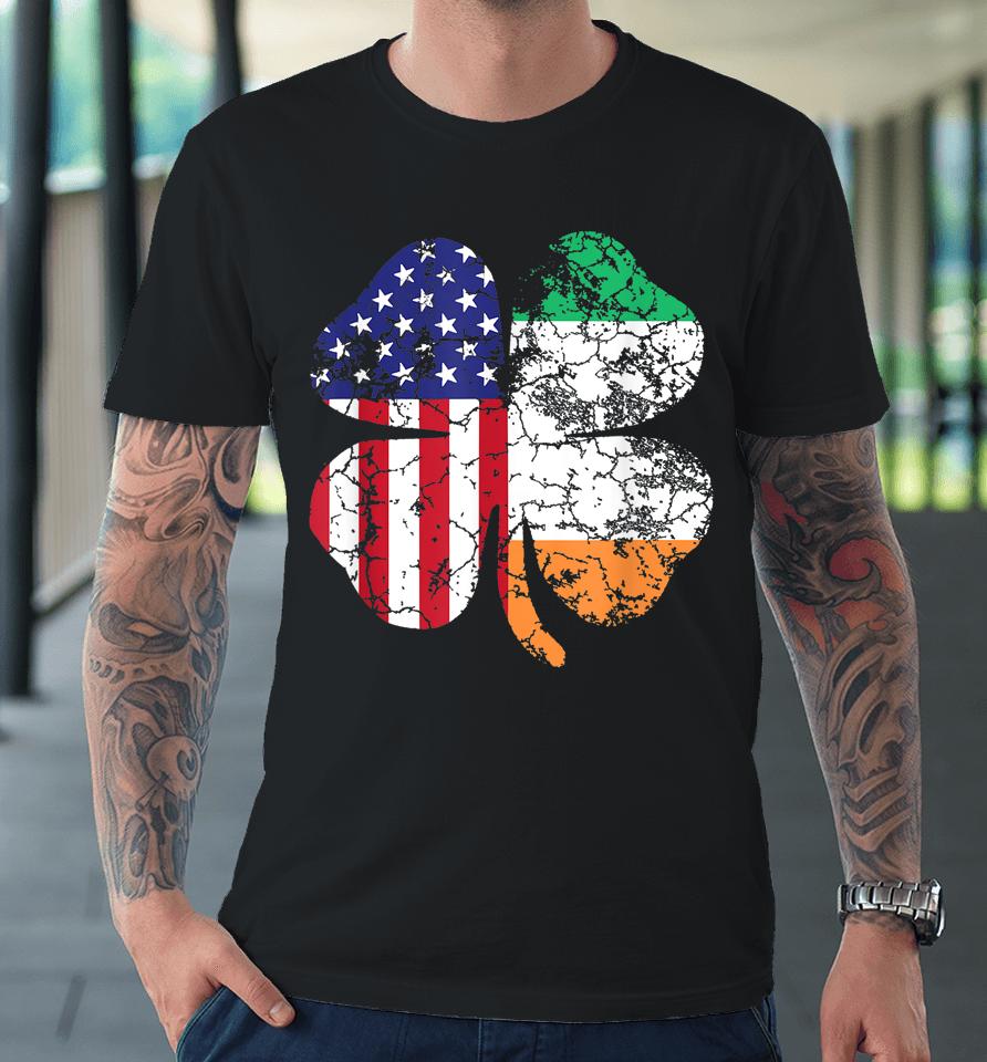 Irish American Shamrock Flag St Patrick's Paddy Patty Day Premium T-Shirt