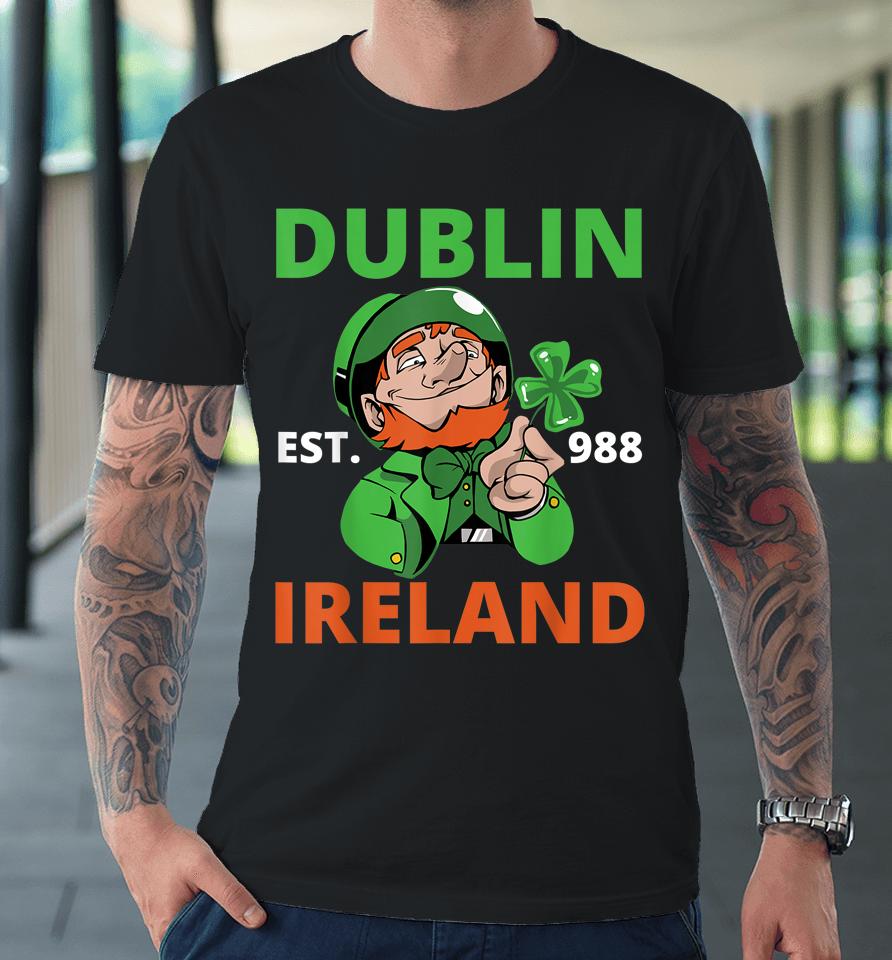 Irish Beer Ireland Flag St Patricks Day Leprechaun Premium T-Shirt