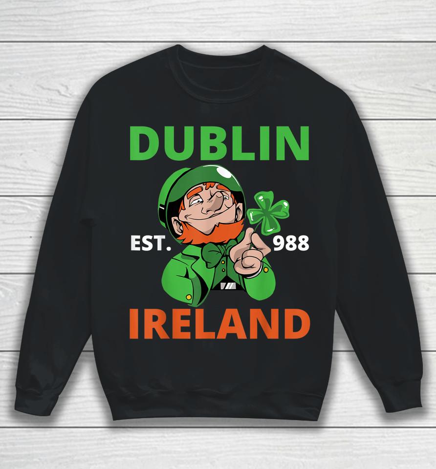 Irish Beer Ireland Flag St Patricks Day Leprechaun Sweatshirt