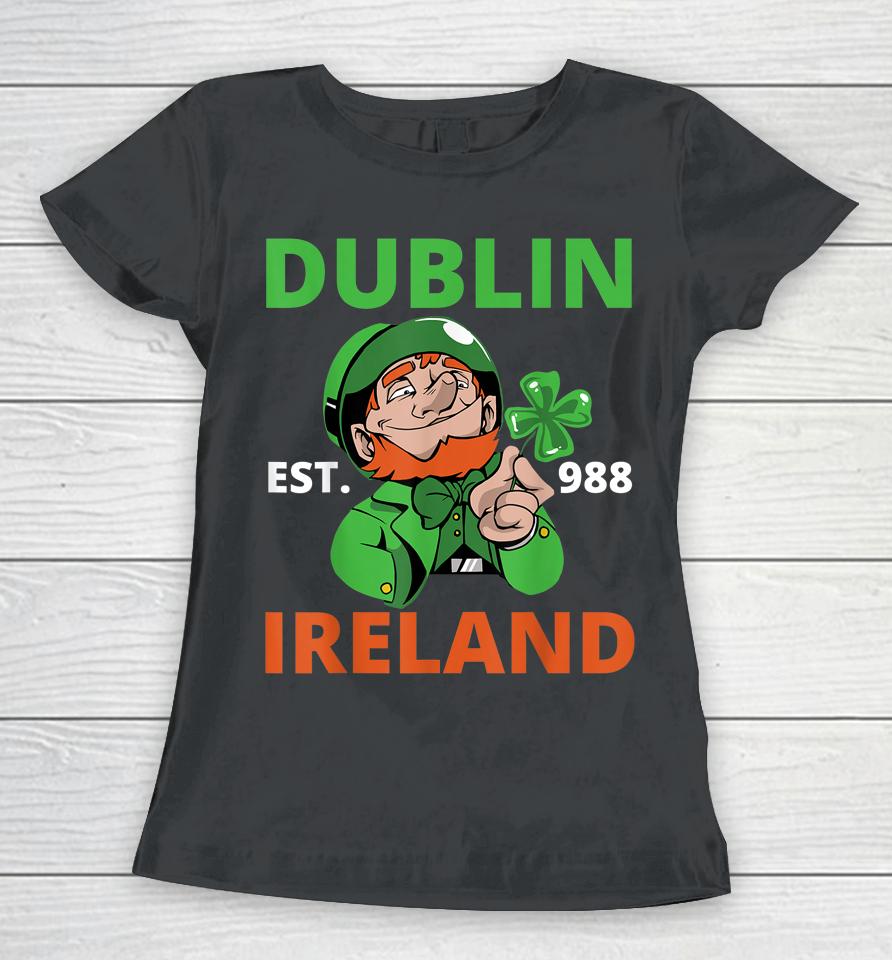 Irish Beer Ireland Flag St Patricks Day Leprechaun Women T-Shirt