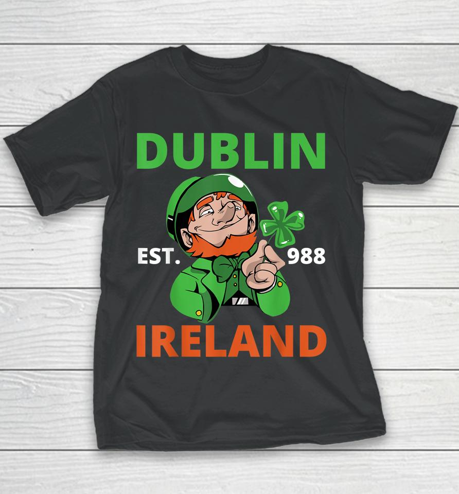 Irish Beer Ireland Flag St Patricks Day Leprechaun Youth T-Shirt