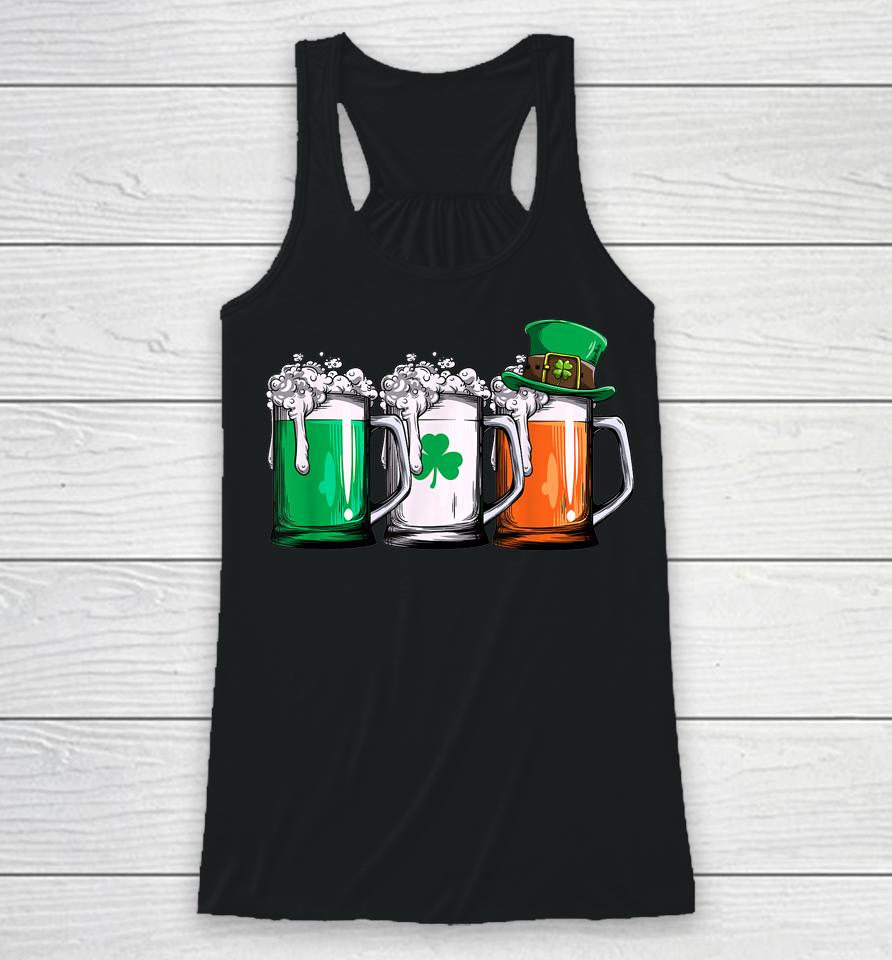 Irish Beer Ireland Flag St Patrick's Day Racerback Tank