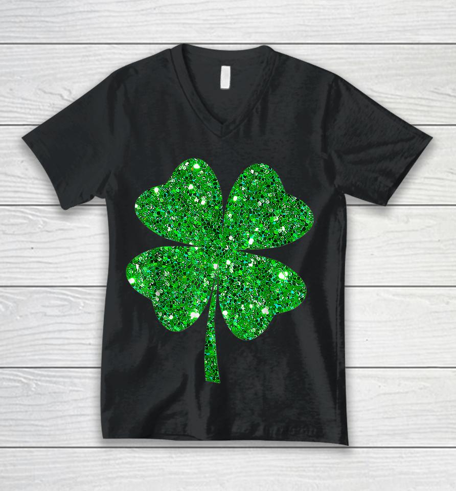 Irish Lucky Shamrock Green Clover St Patrick's Day Patricks Unisex V-Neck T-Shirt