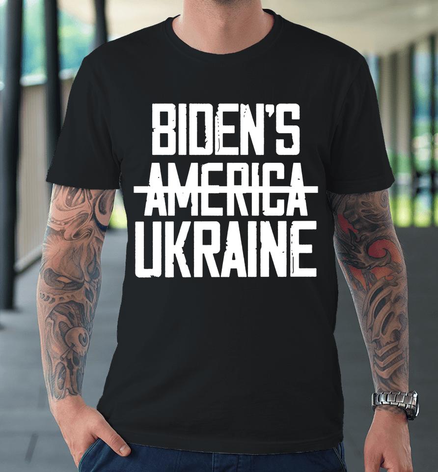 Irish Peach Designs Merch Biden's America Ukraine Premium T-Shirt