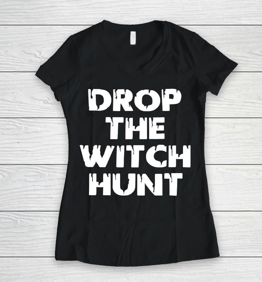 Irish Peach Designs Merch Drop The Witch Hunt Women V-Neck T-Shirt
