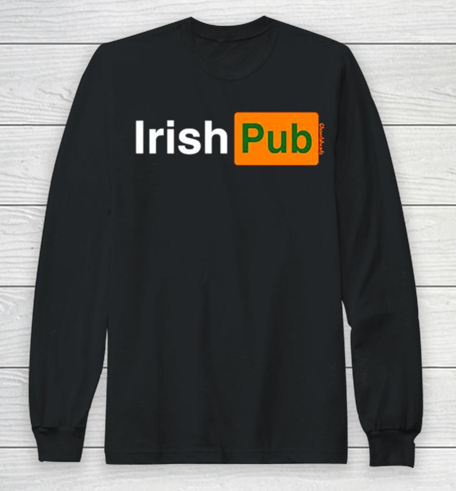 Irish Pub Parody Logo Long Sleeve T-Shirt